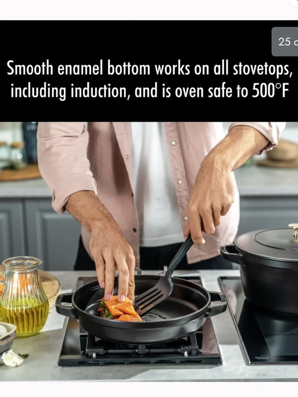 STAUB Stackable 4-Piece Cast Iron Set - Black New in Box